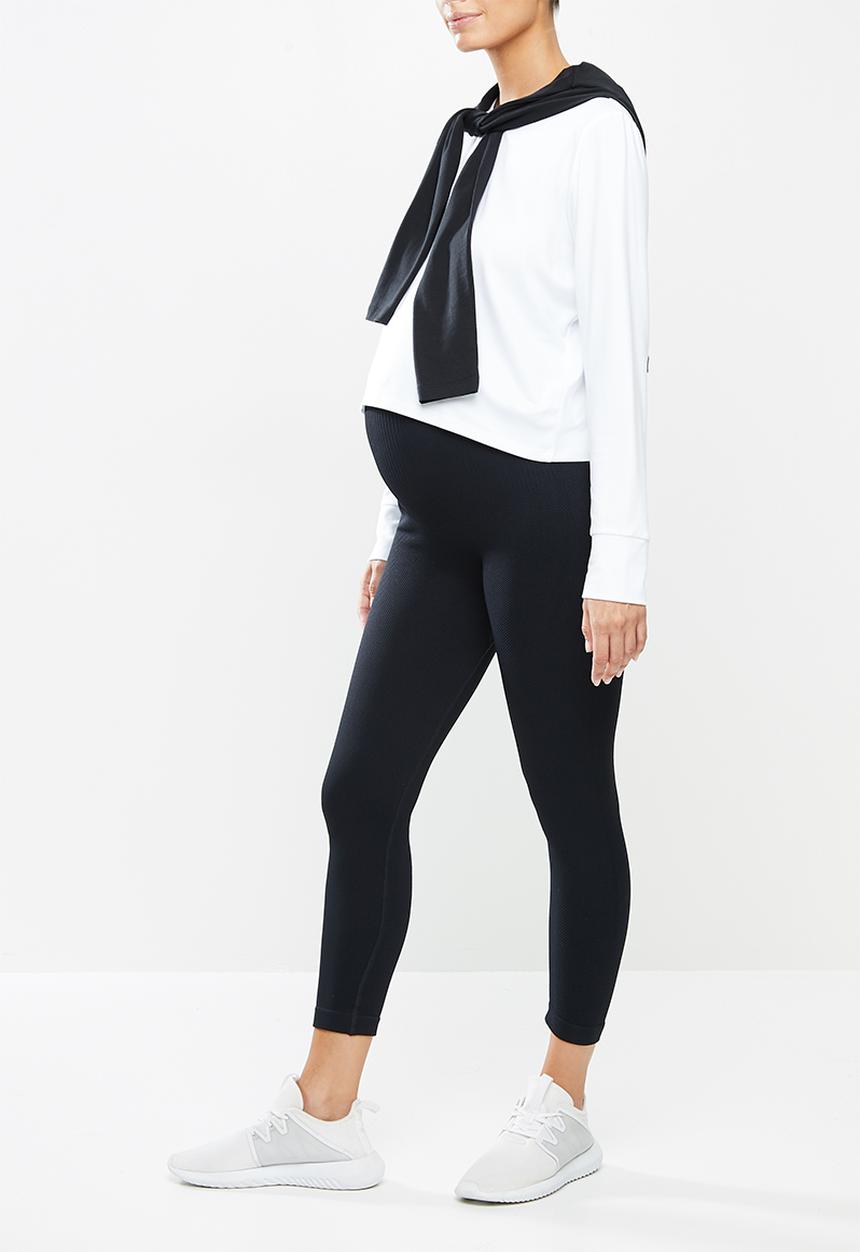 Cotton On - Maternity lifestyle seamless rib 7/8 tight - black