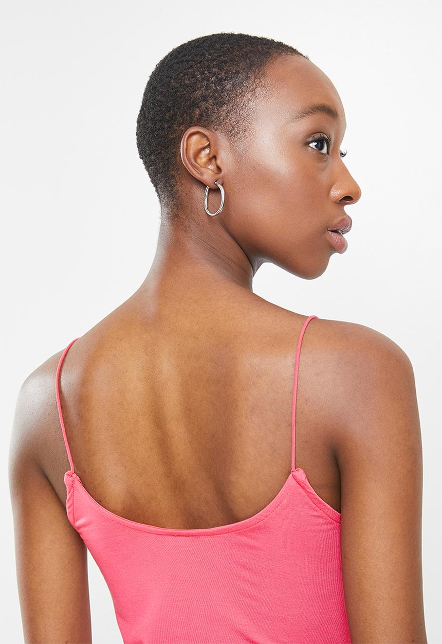 Factorie - V-neck ruched cami - pink