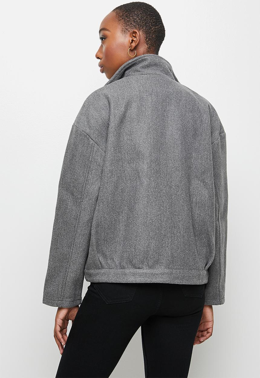 edit - Lapels melton jacket - grey