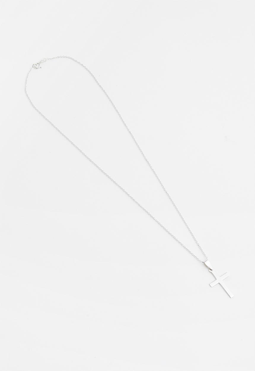 Superbalist - Sterling silver cross pendant necklace -  silver 