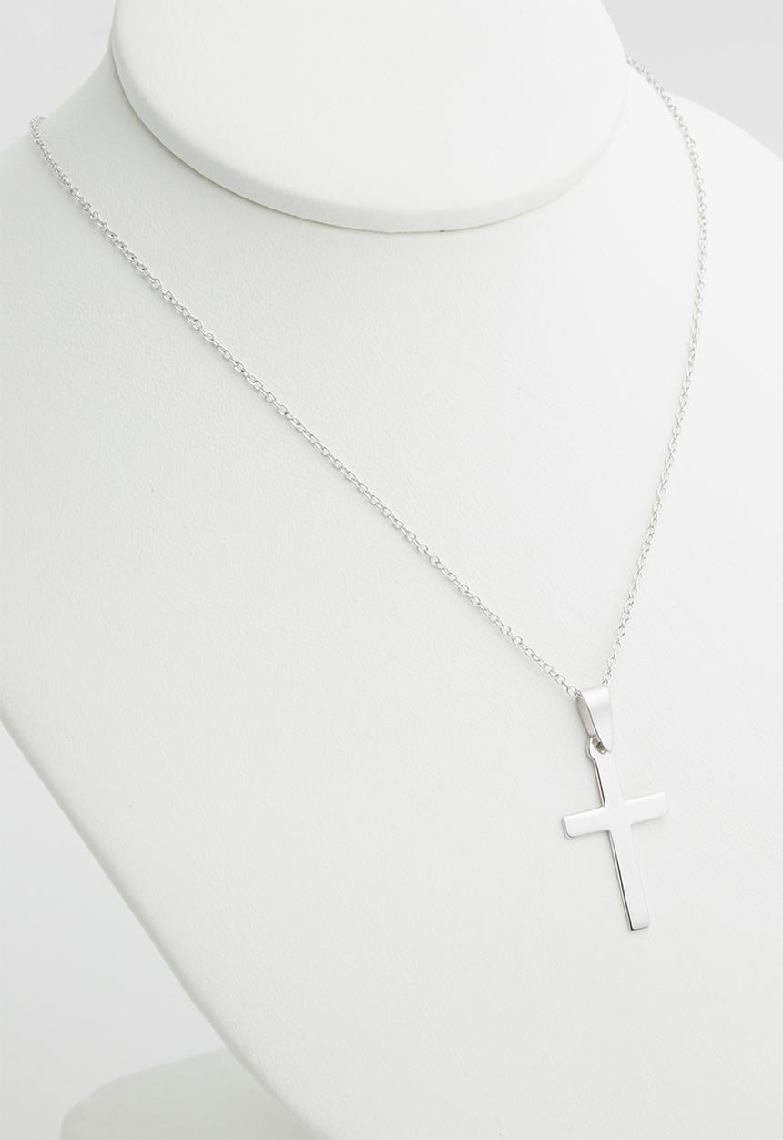 Superbalist - Sterling silver cross pendant necklace -  silver 