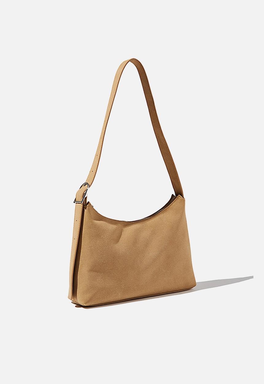 Rubi - Britt buckle slouch bag - sandstone nubuck