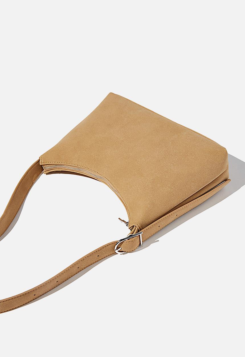 Rubi - Britt buckle slouch bag - sandstone nubuck
