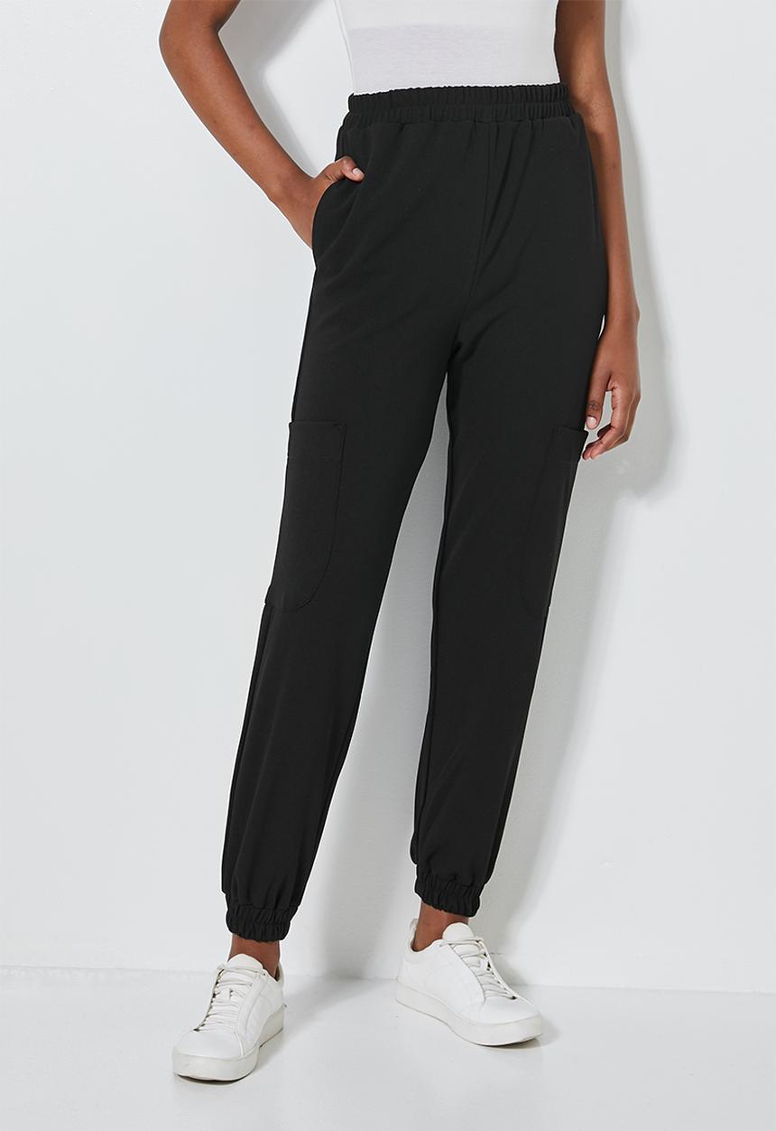 Superbalist - Crepe scuba jogger - black
