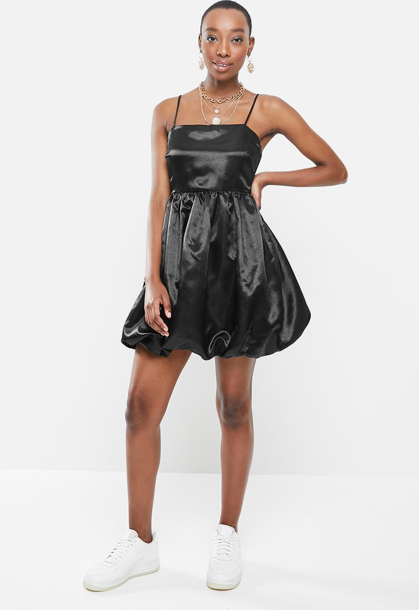Blake - Fit & flare bubble dress - black