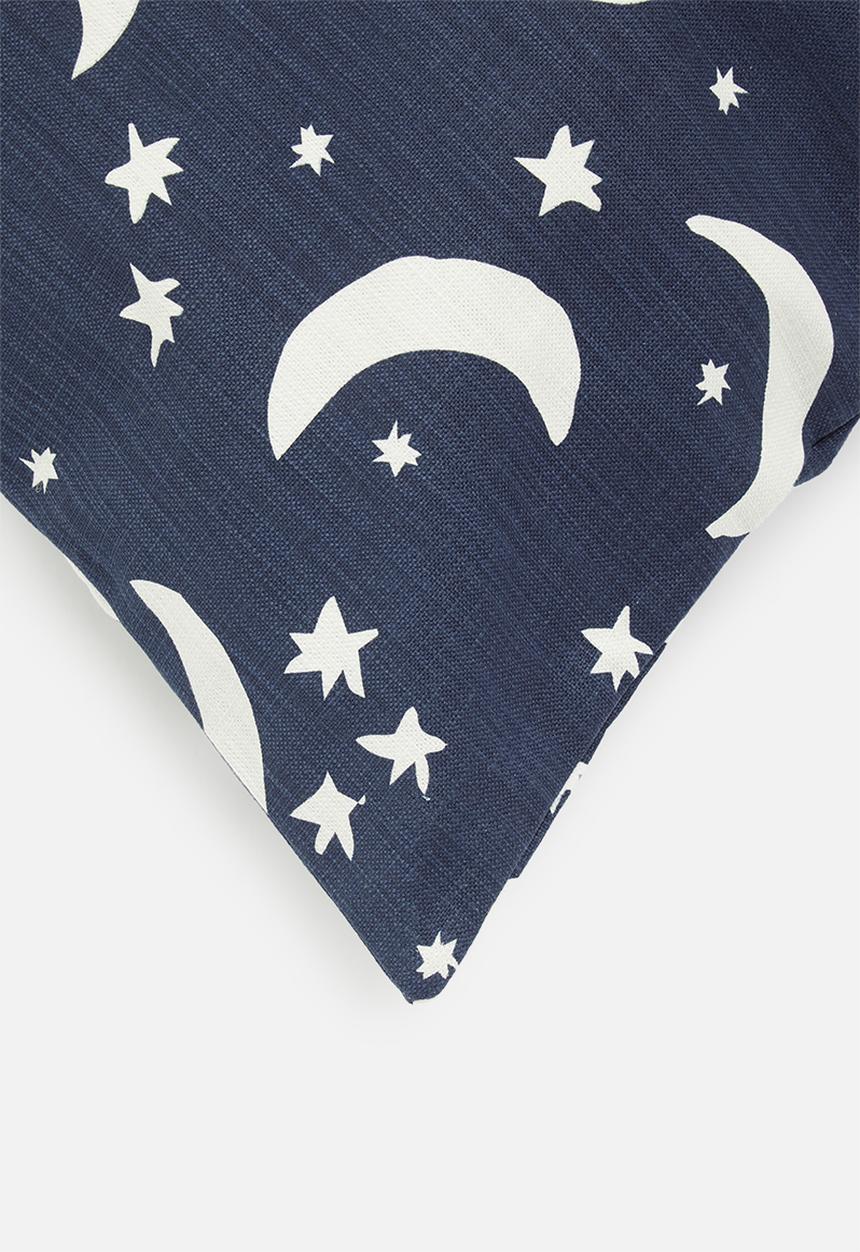 Sixth Floor - Stary printed cushion cover - blue & white