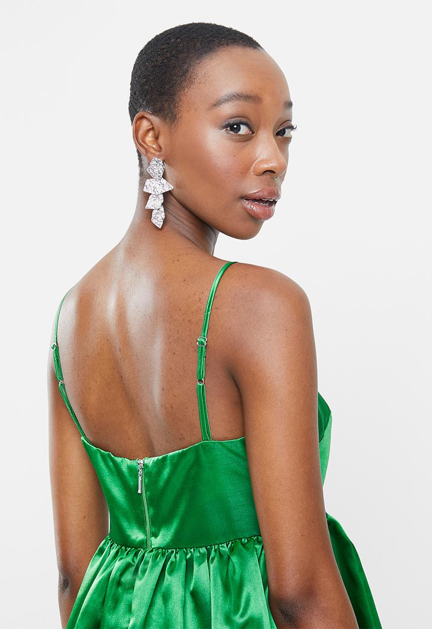 Blake - Fit&flare bubble dress - green
