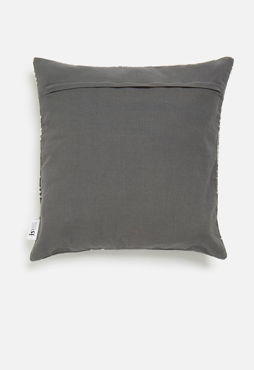 Sixth Floor - Hatch cushion cover -  charcoal & white