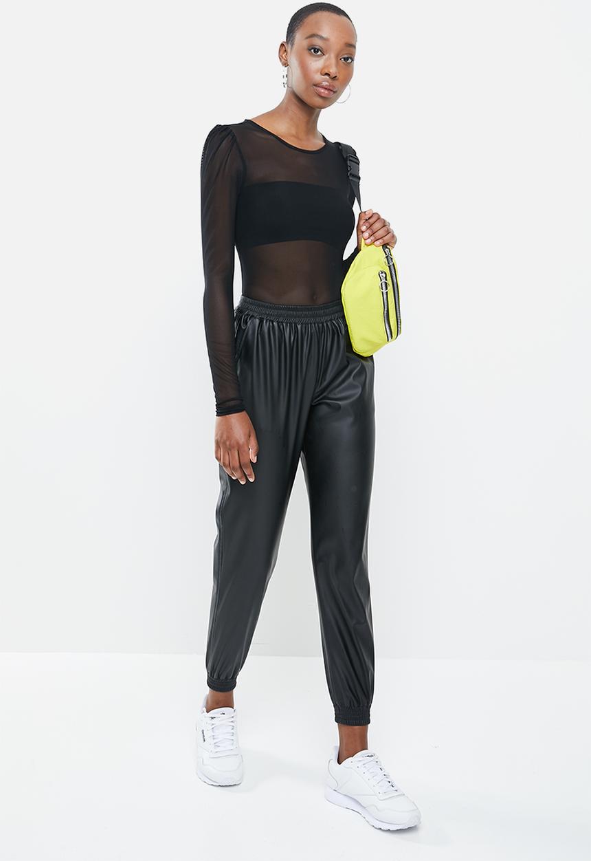 Blake - Mesh long sleeve top - Black