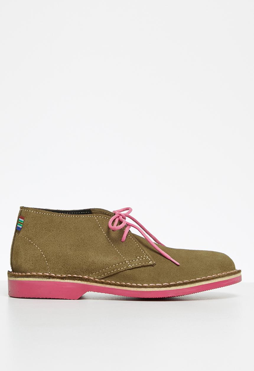 Veldskoen - Veldskoen heritage uhambo 2.0 - brown with hot pink sole