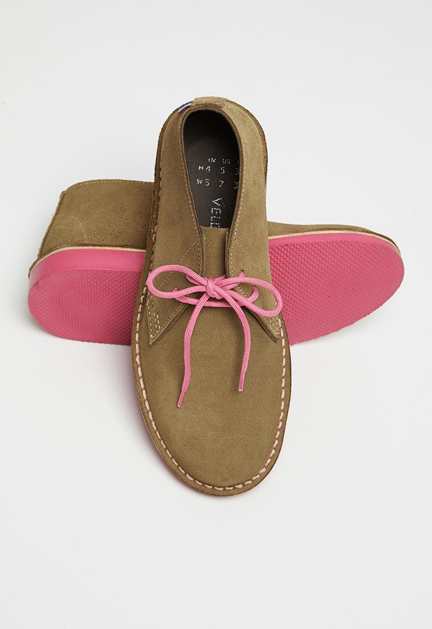 Veldskoen - Veldskoen heritage uhambo 2.0 - brown with hot pink sole