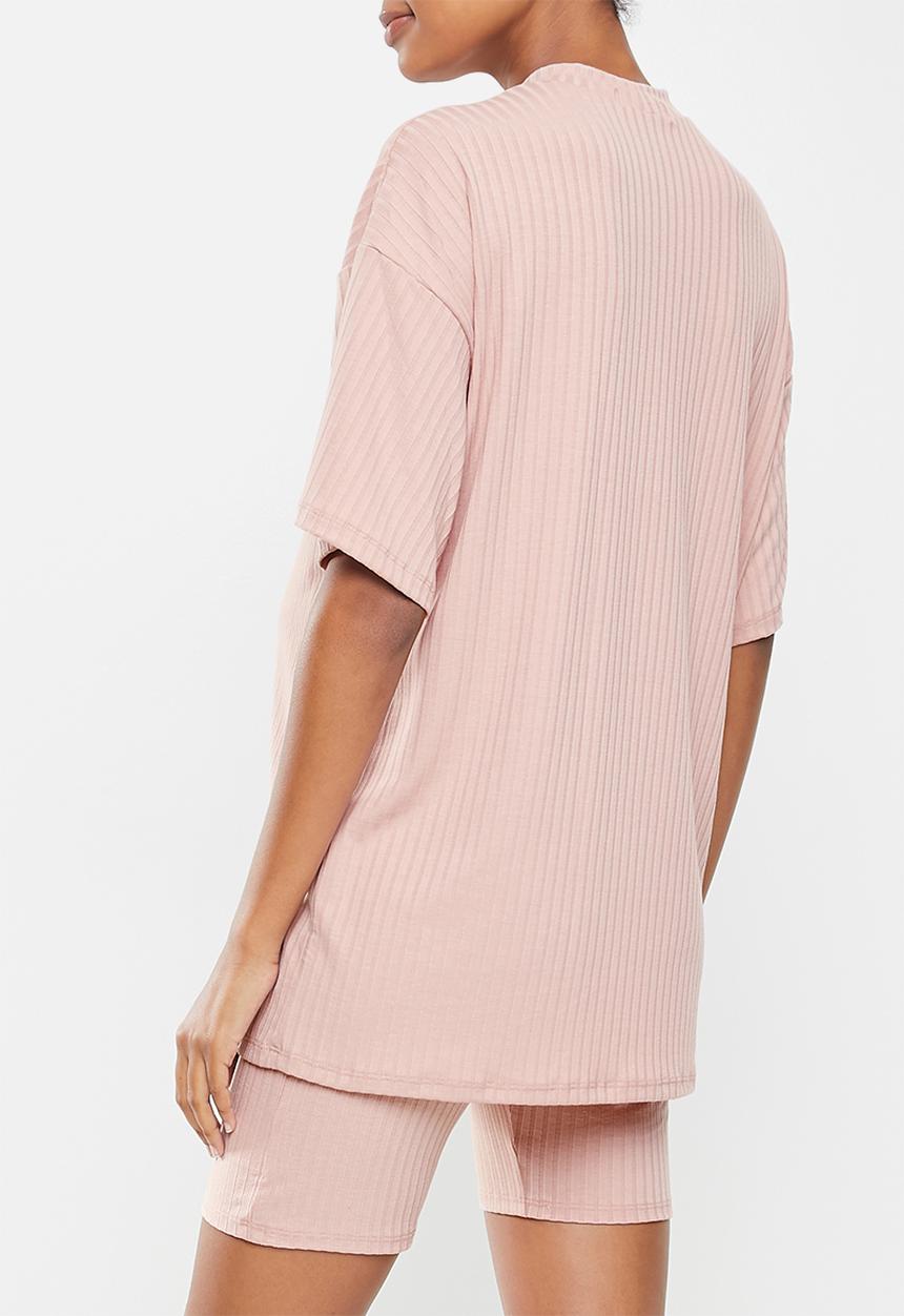 Superbalist - Maternity ribbed boxy tee - blush