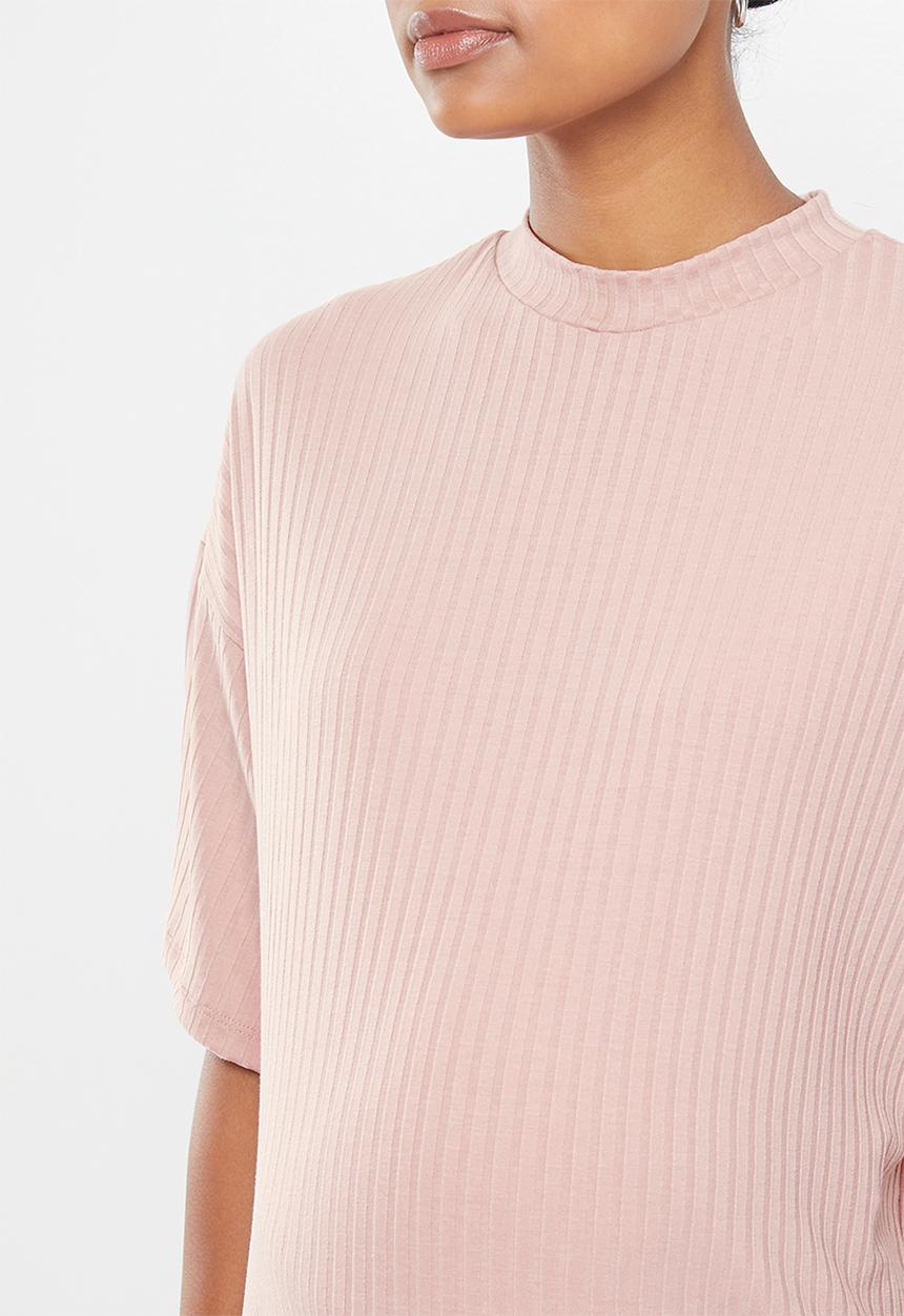 Superbalist - Maternity ribbed boxy tee - blush