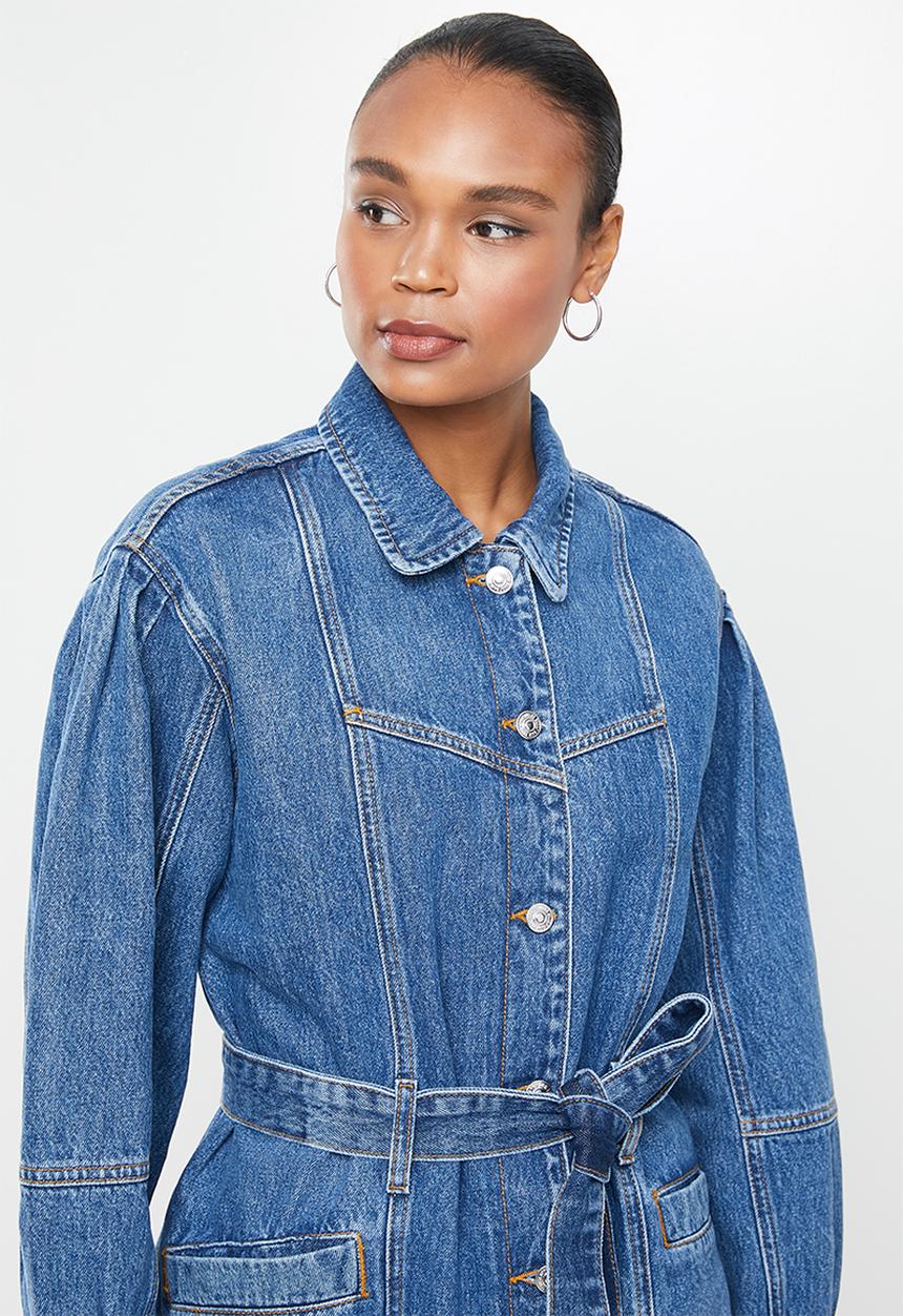 MANGO - Jacket vintage -  blue