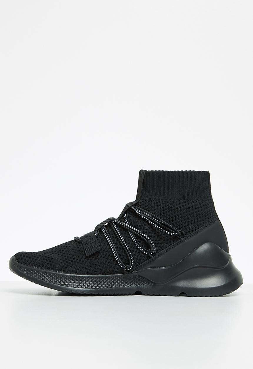 Cotton On - Jarrod knitted sneaker boot - black