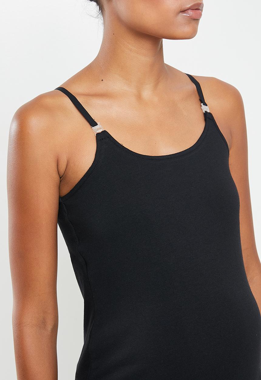edit Maternity - 2 Pack feeding clip cami - black & white 