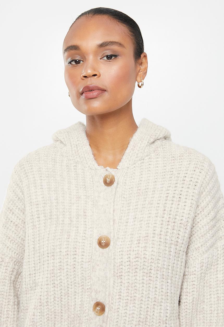 MANGO - Cardigan capuchino - natural