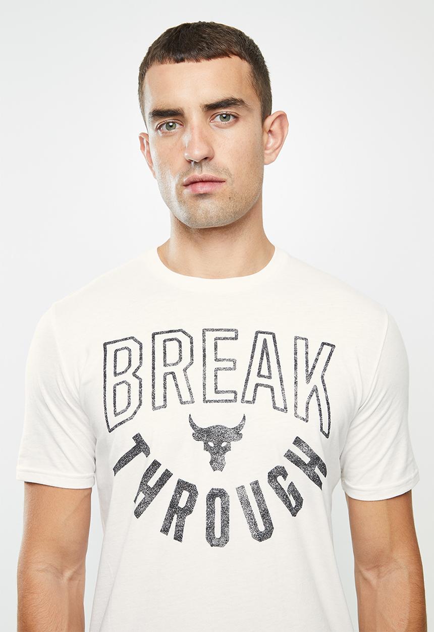 Under Armour - UA Project Rock Break Through short sleeve tee - white