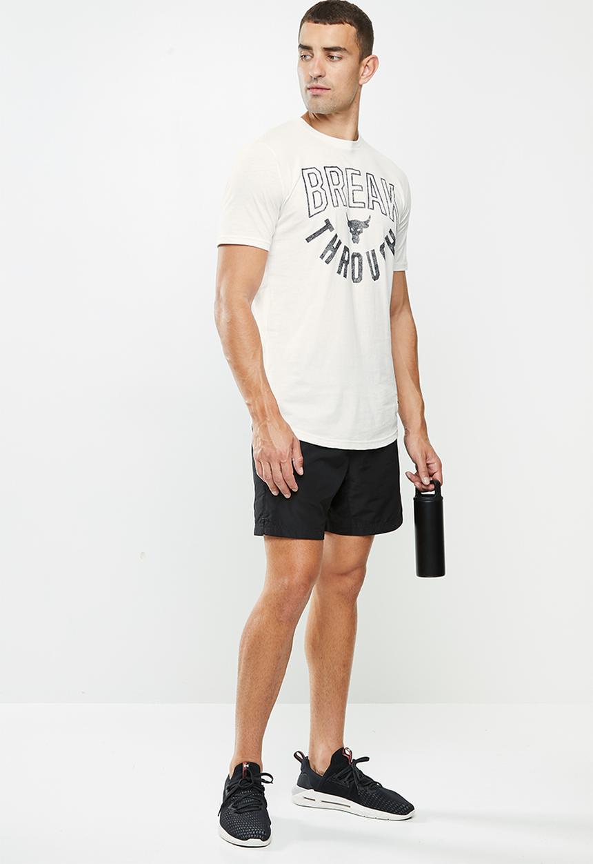 Under Armour - UA Project Rock Break Through short sleeve tee - white