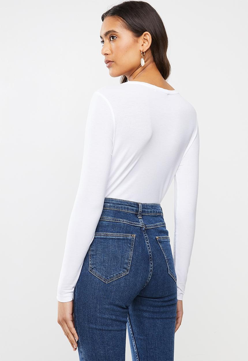 MANGO - Long sleeve T-shirt - white