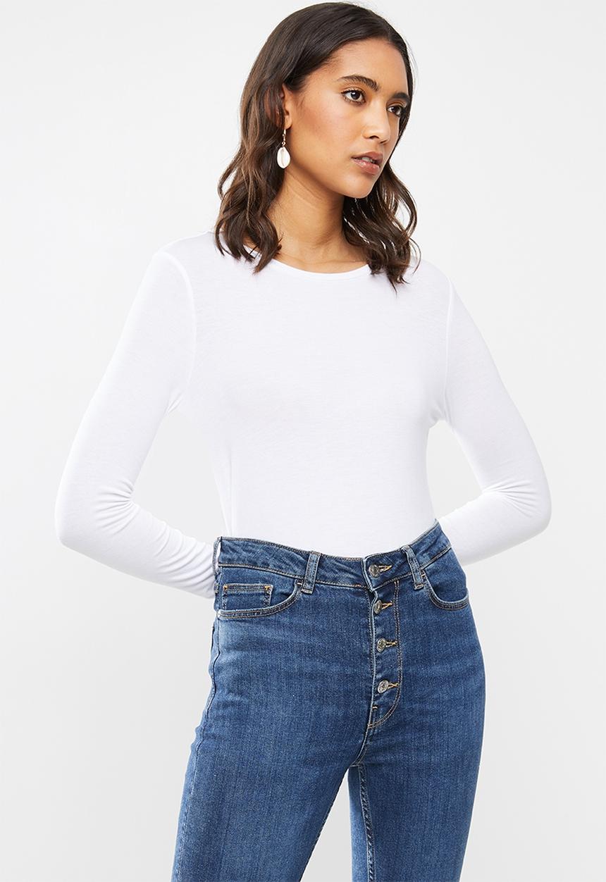 MANGO - Long sleeve T-shirt - white