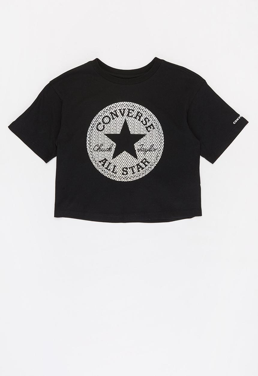 Converse - Converse faux sequin chuck boxy te - black