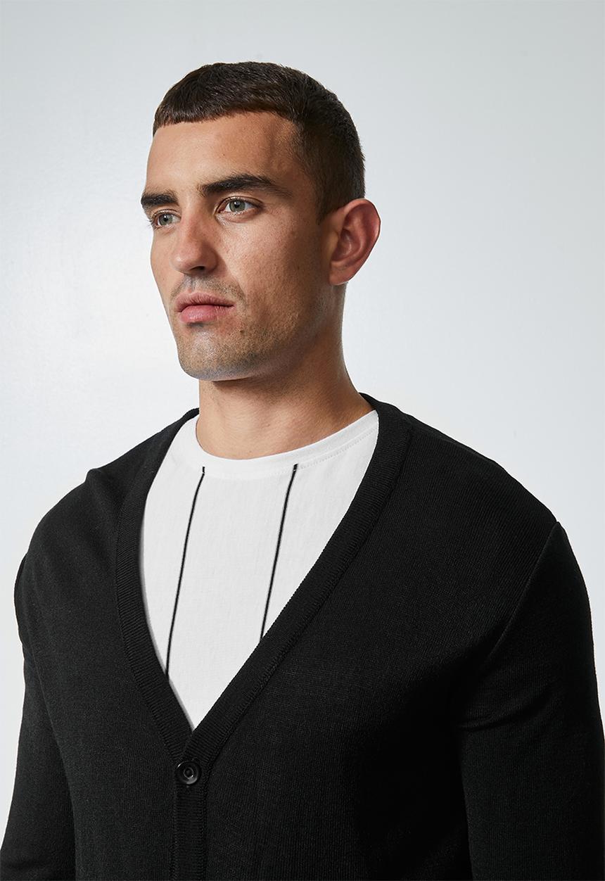 Superbalist - Lightweight button through cardigan - black