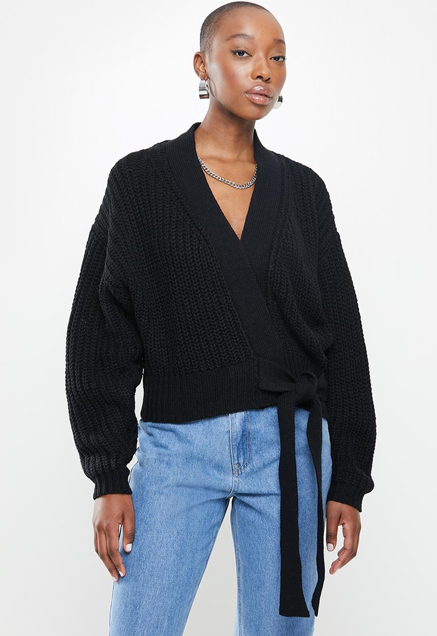 Missguided - Belted cardigan - black