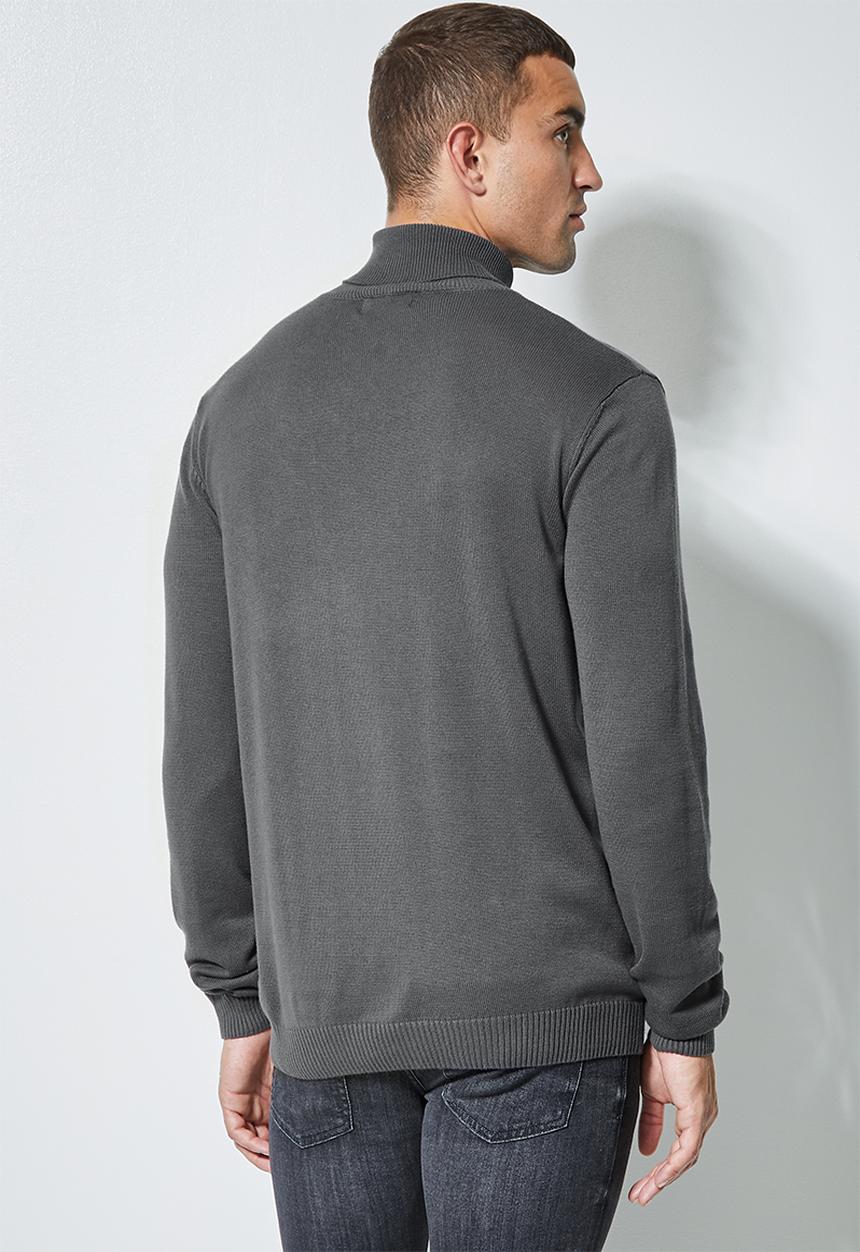 Superbalist - Basic roll neck slim fit knit - grey