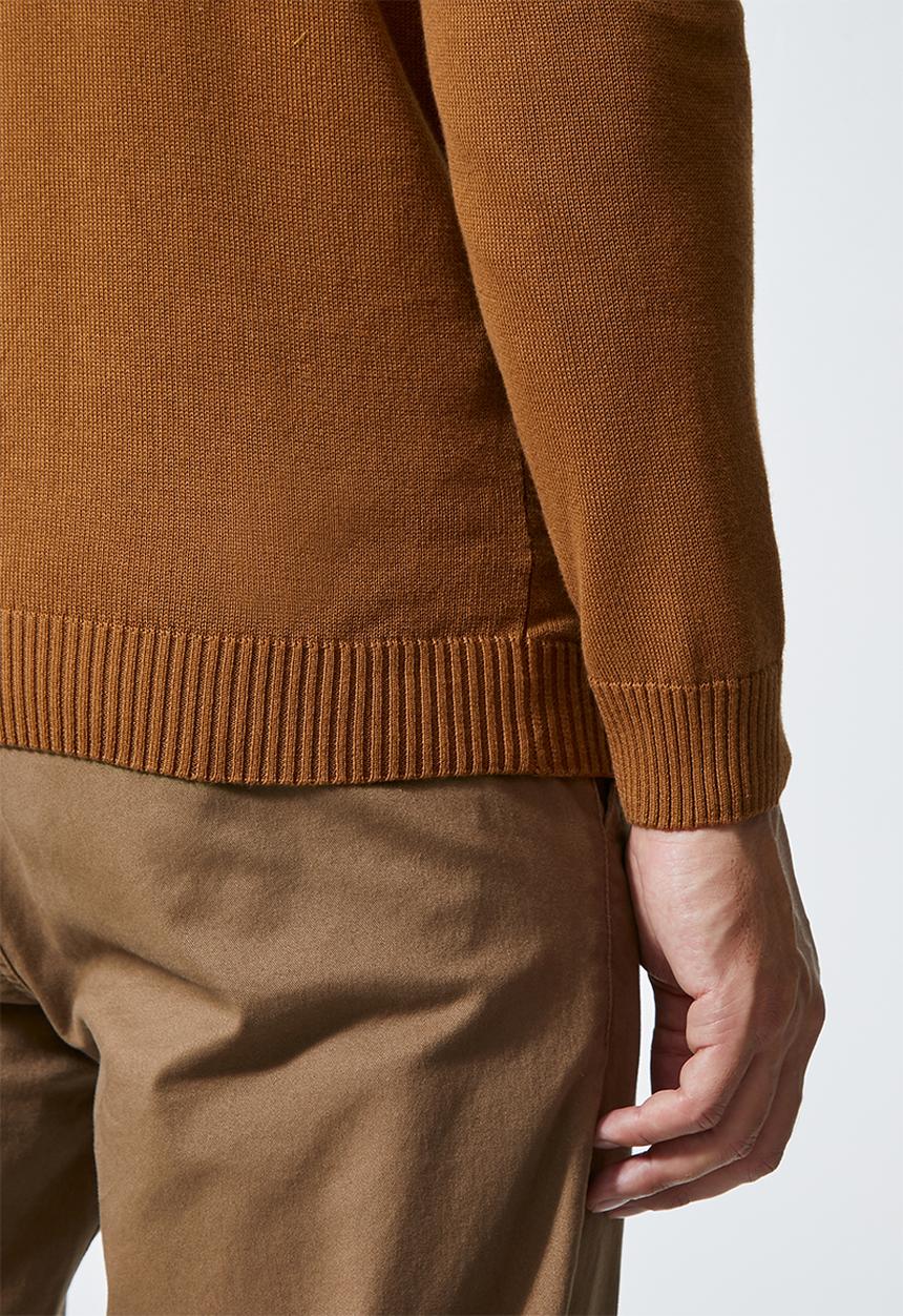 Superbalist - Basic roll neck slim fit knit - tobacco