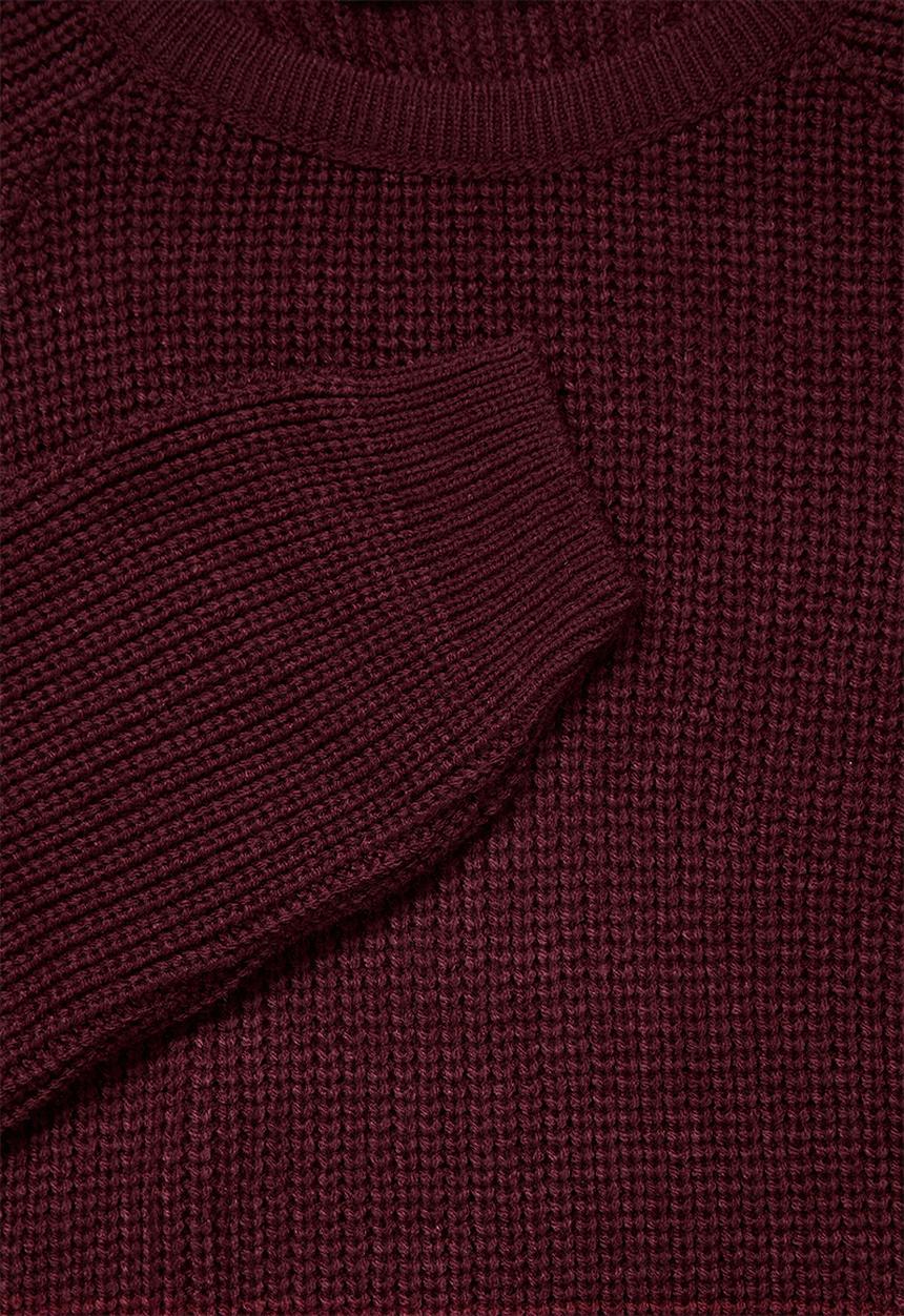 Superbalist - Raglan textured knit - burgundy