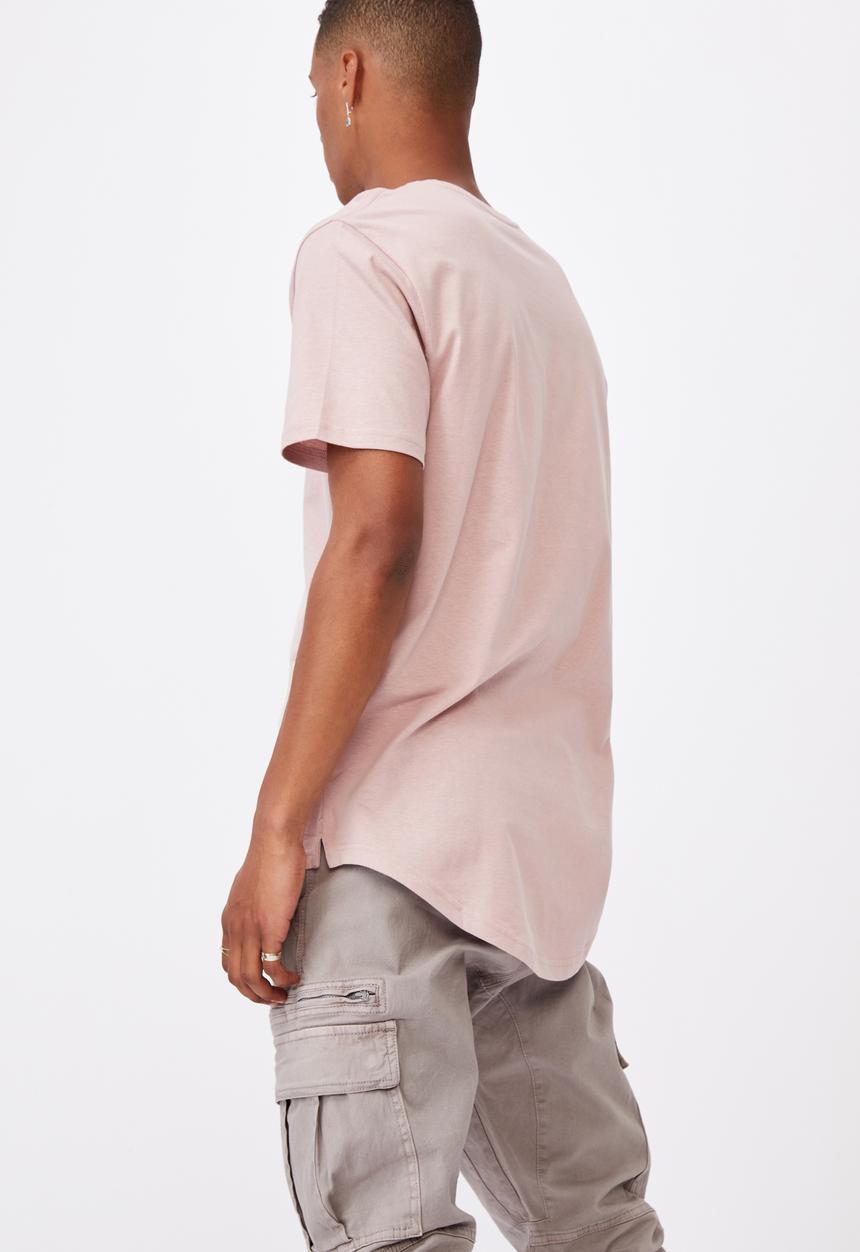 Cotton On - Essential longline scoop T-shirt - dirty pink