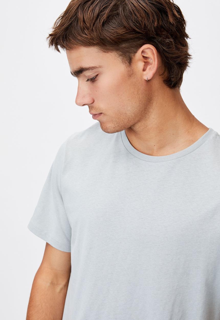 Cotton On - Essential longline scoop T-shirt - blue haze