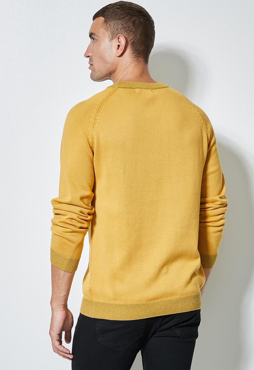Superbalist - Sporty crew pullover knit jersey - mustard