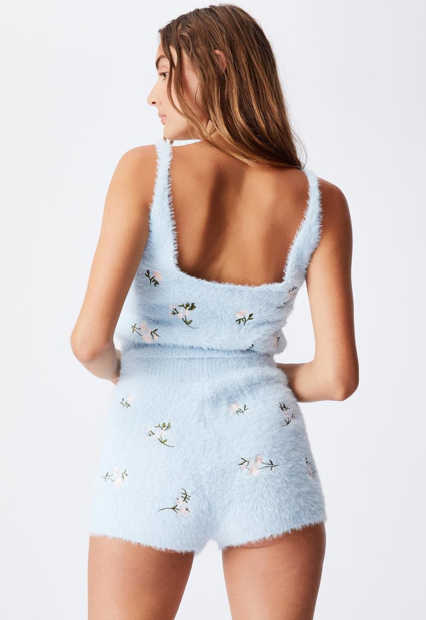 Cotton On - Fluffy lounge short - light blue