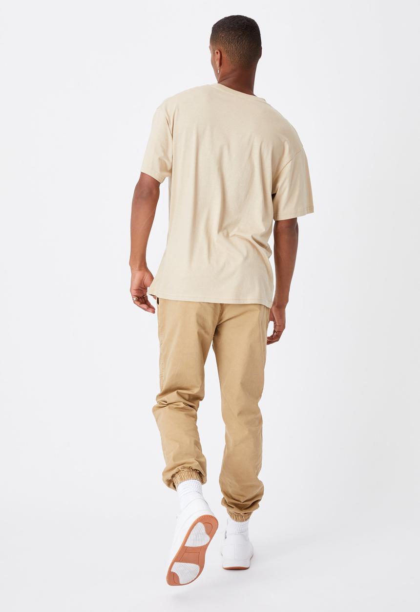 Cotton On - Drake cuffed pant - stone