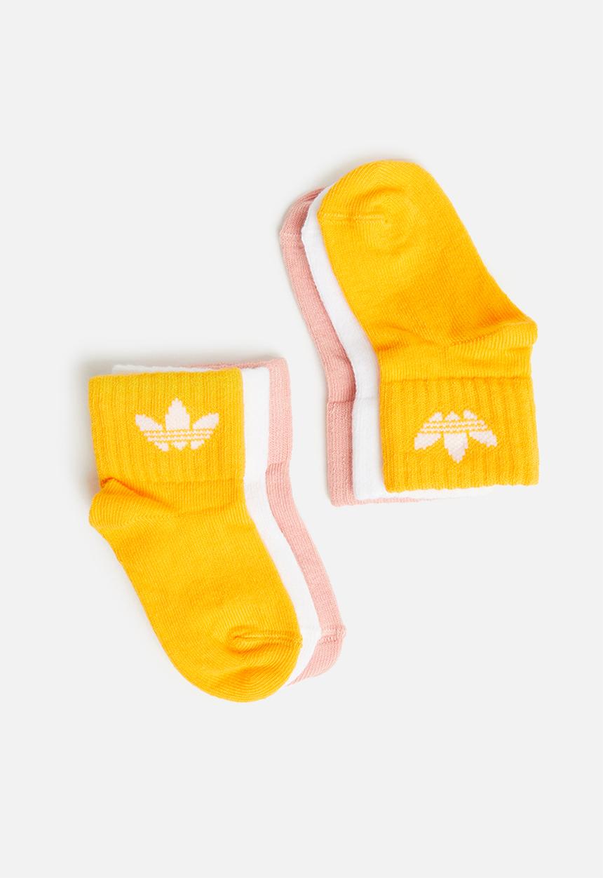 adidas Originals - Kids 3 pack ankle socks - multi