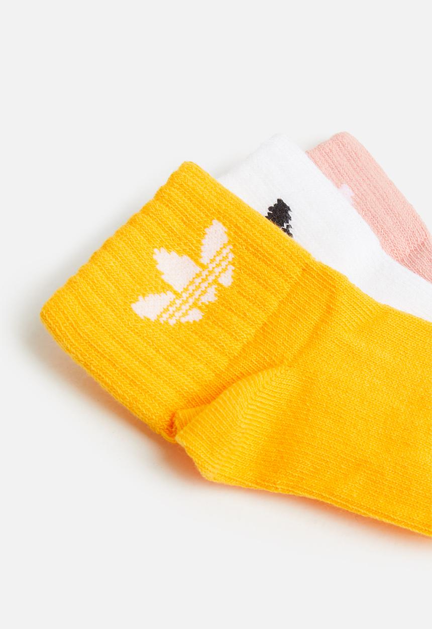 adidas Originals - Kids 3 pack ankle socks - multi