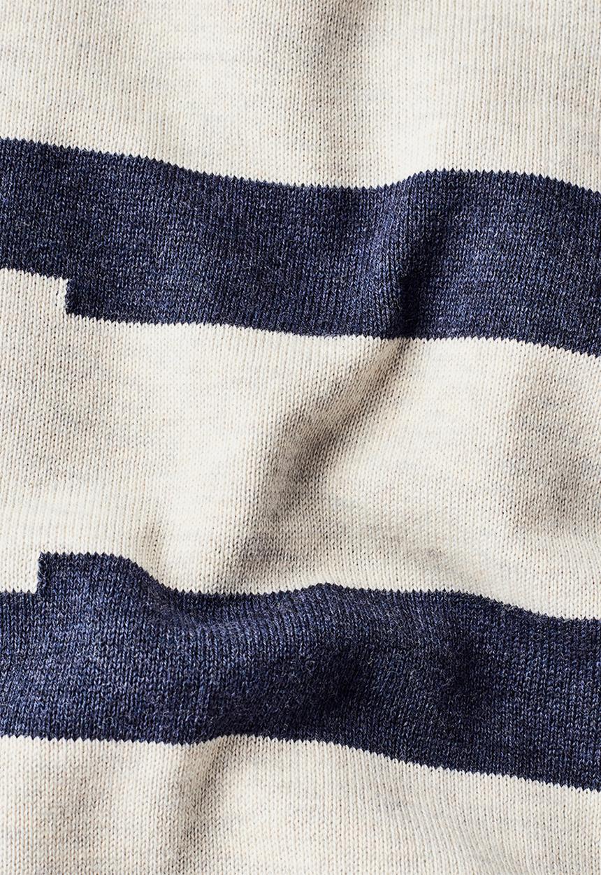 G-STAR - Broken stripe r knit - sartho blue htr/whitebait htr stripe