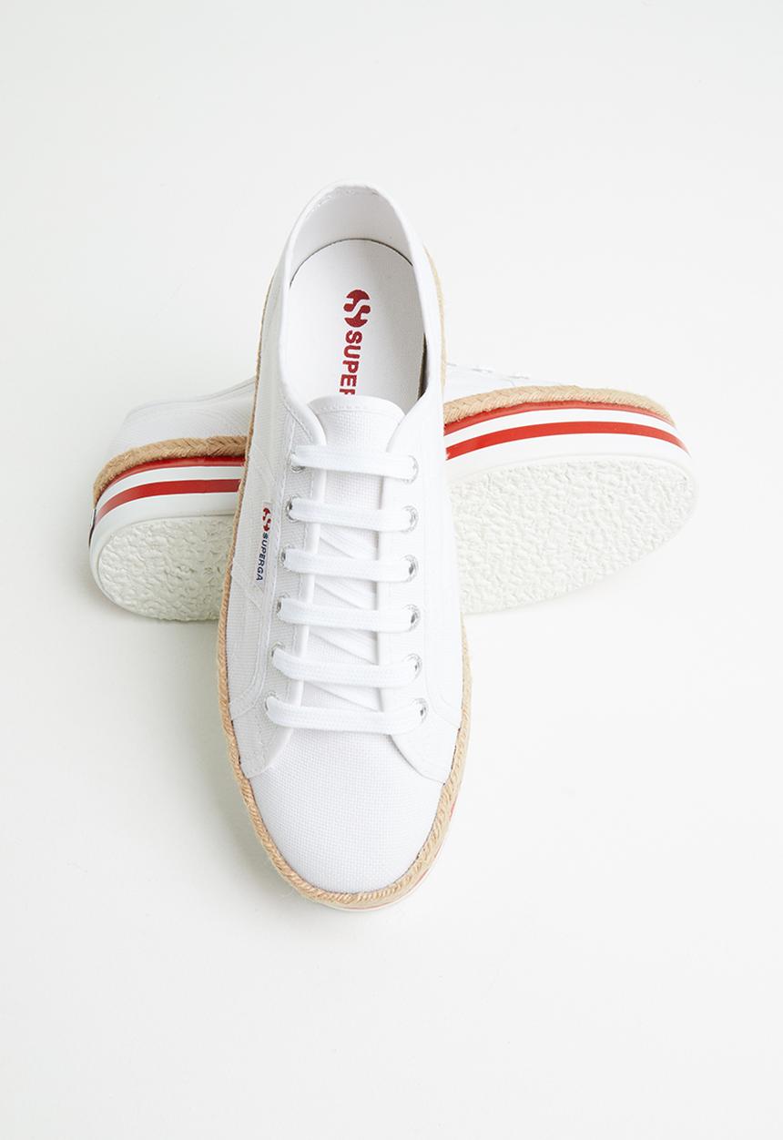 SUPERGA - 2790 Multistripe platform - white & red
