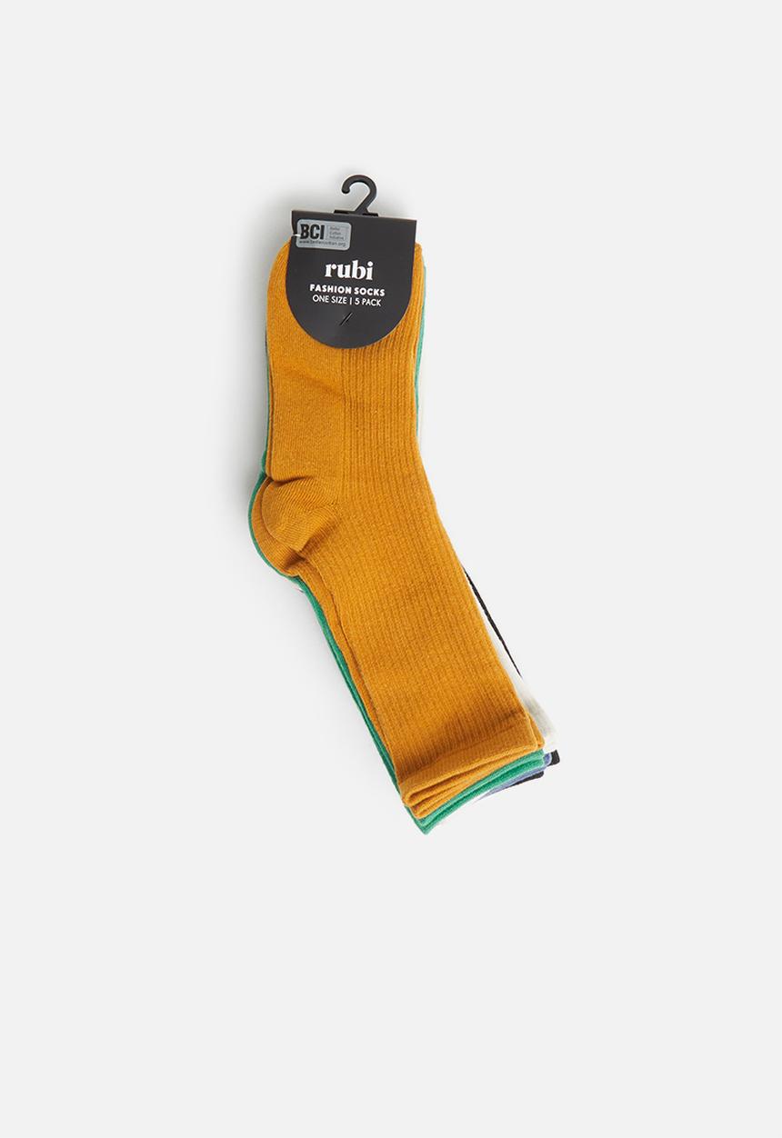 Cotton On - 5 Pack everyday rib sock - multi 