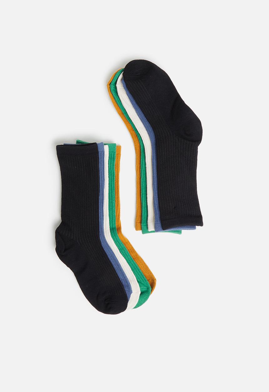 Cotton On - 5 Pack everyday rib sock - multi 
