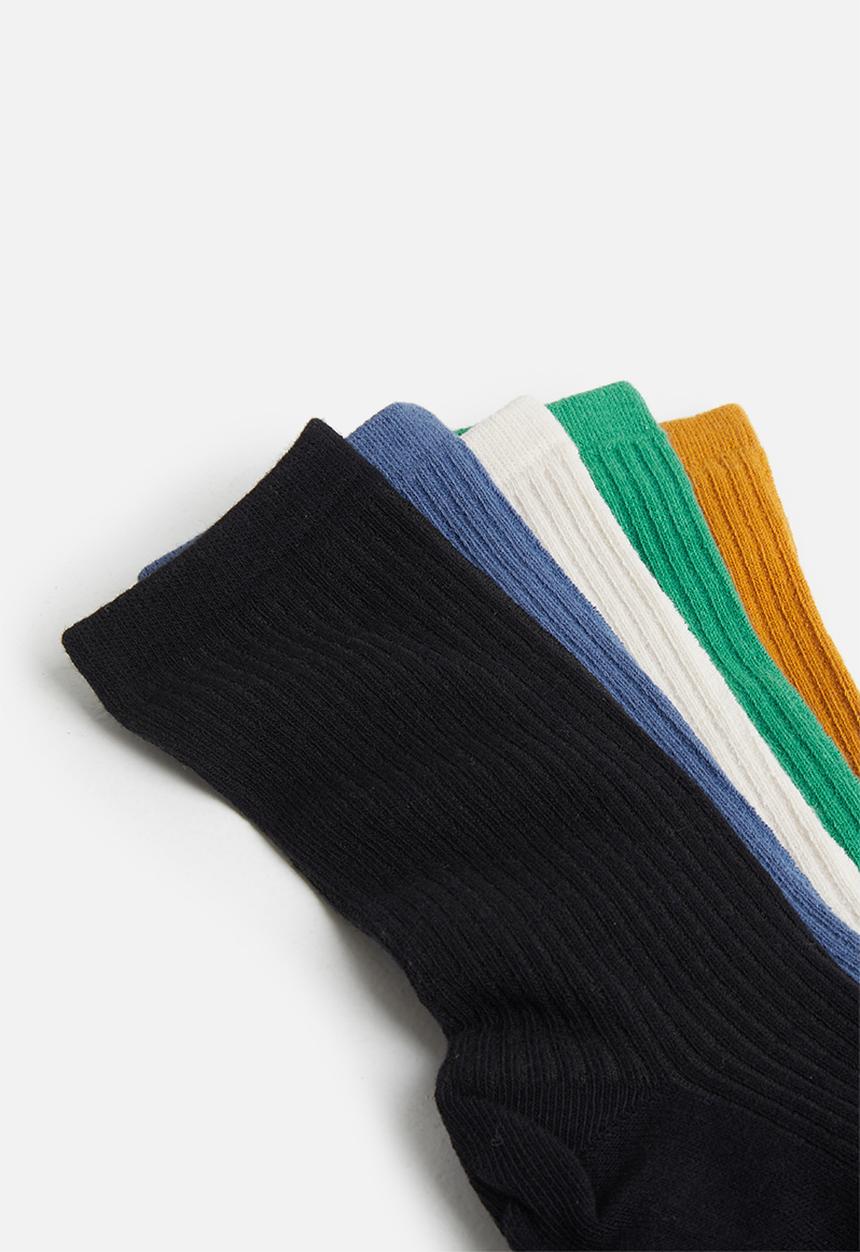 Cotton On - 5 Pack everyday rib sock - multi 