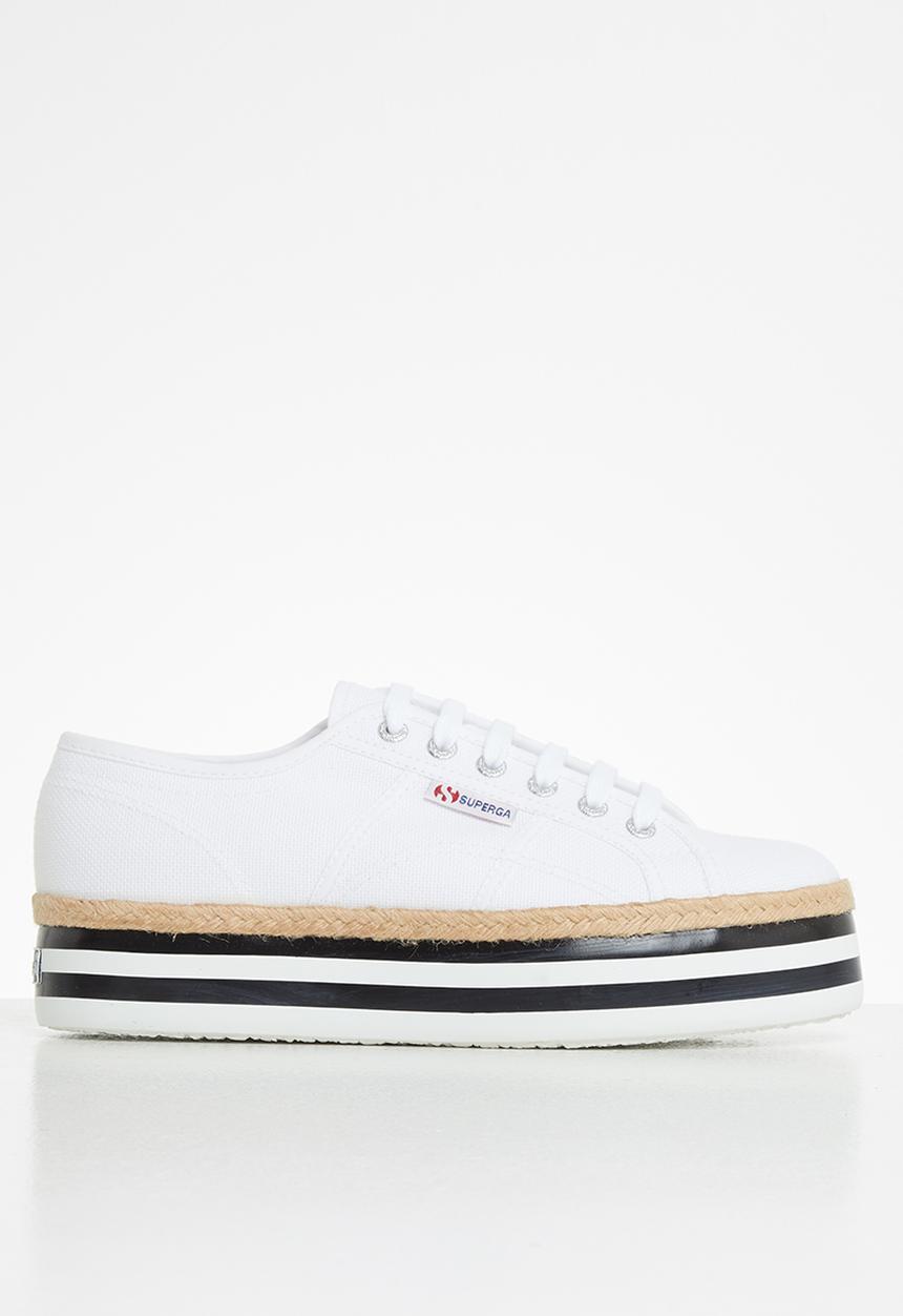 SUPERGA - 2790 Multistripe platform - white & black