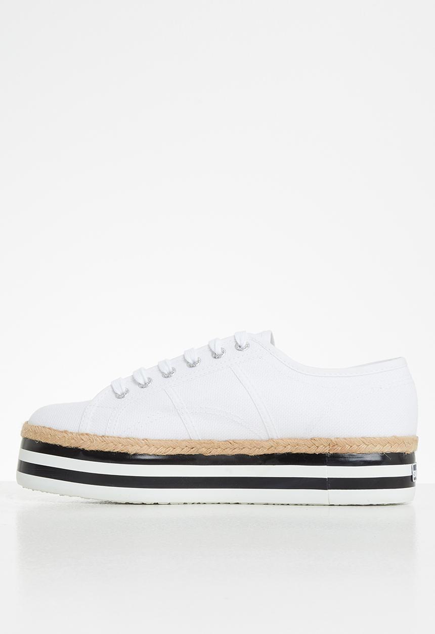 SUPERGA - 2790 Multistripe platform - white & black
