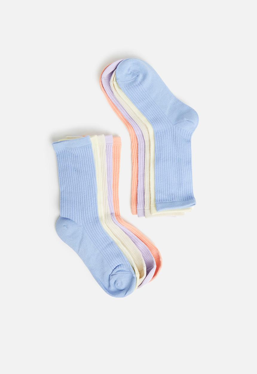 Cotton On - 5 Pack everyday rib sock - multi 