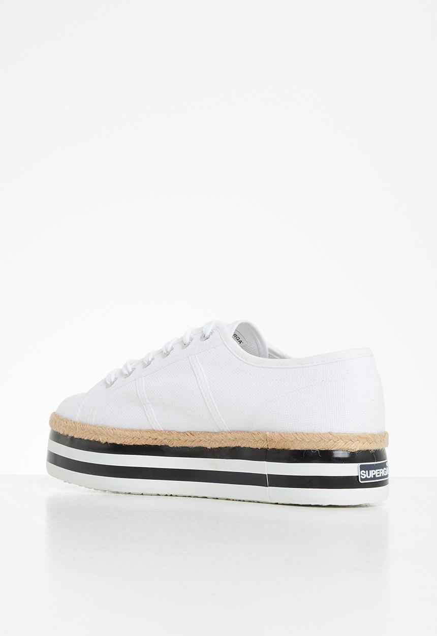 SUPERGA - 2790 Multistripe platform - white & black