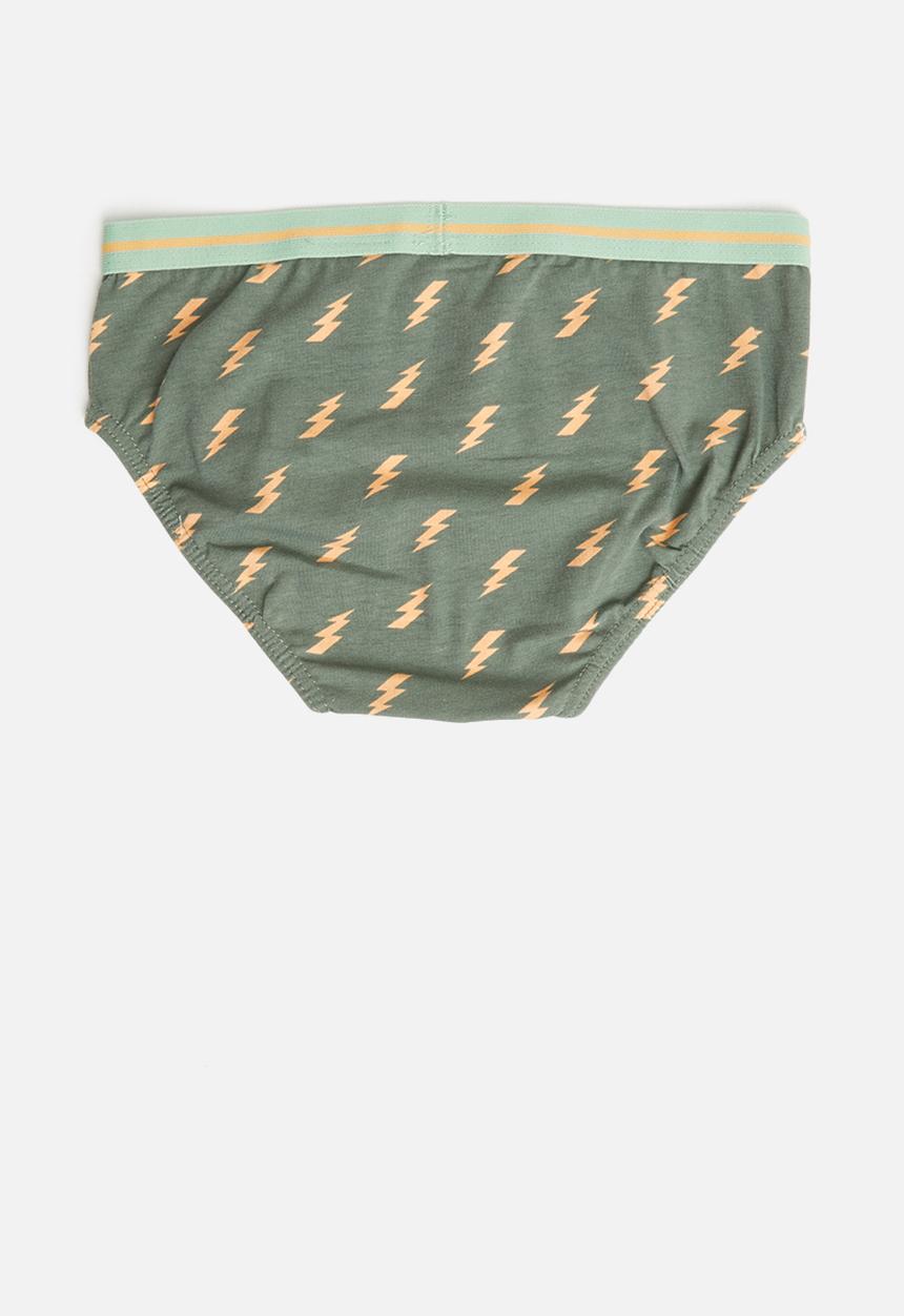 Cotton On - Boys 5 pack brief - green & grey