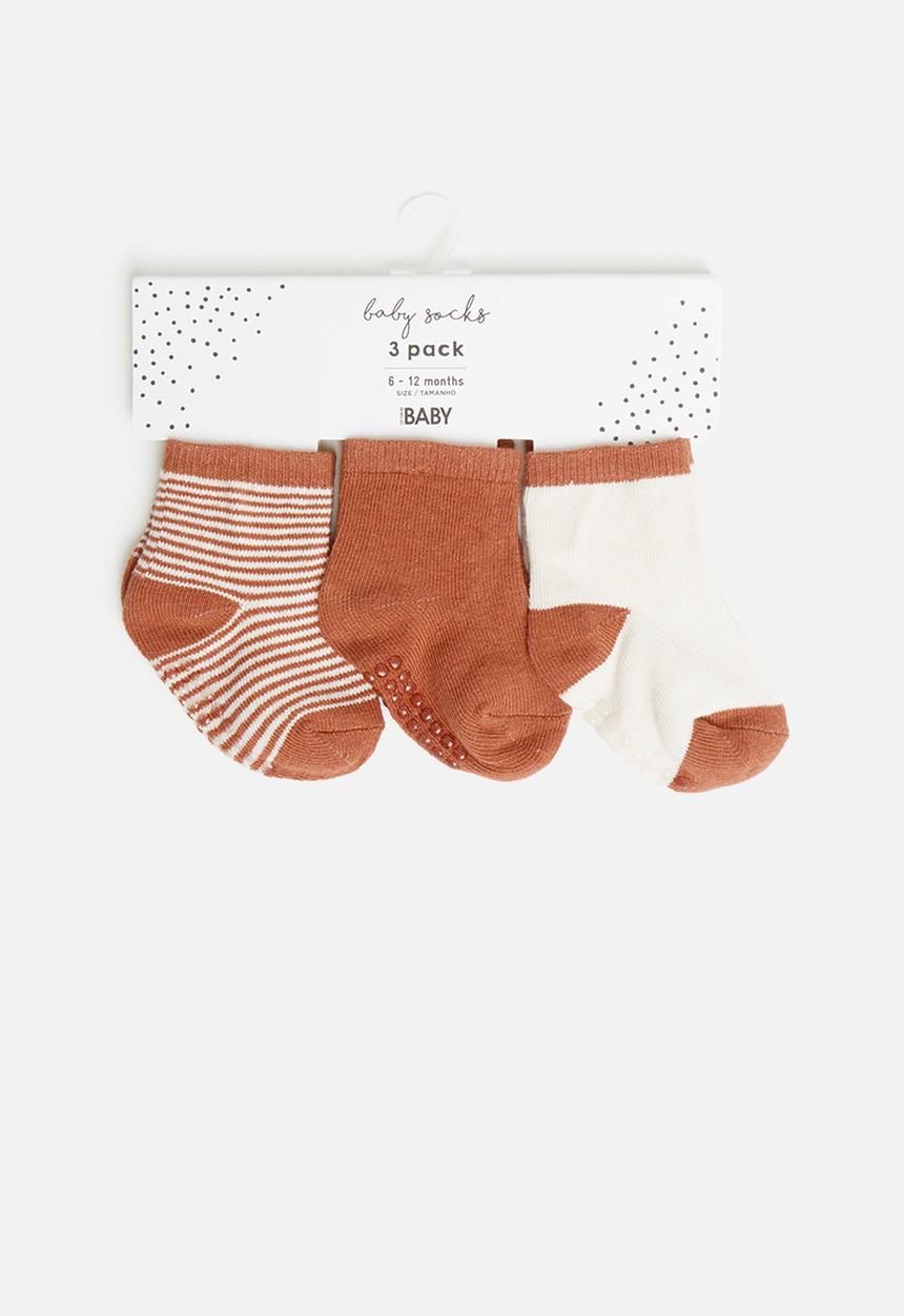 Cotton On - 3 Pack baby socks - rust