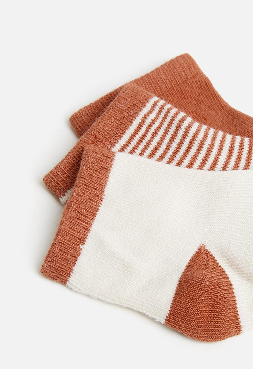 Cotton On - 3 Pack baby socks - rust